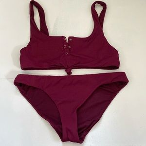 Burgundy Bikini Set